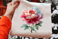 Watercolor Spring Peony Flowers Clipart Product Image 2