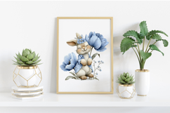 Watercolor Spring Rabbit Clipart Product Image 2