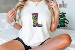Watercolor Spring Rain Boots Clipart Bundle Product Image 3