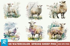 watercolor painting,digital download,digital planner,clipart bundle,commercial use,wall art,printable art,lamb clipart,floral lamb clipart,spring lamb,lamb with flowers,flower crown,baby lamb clipart,baby animals,farm animals png,nursery wall art,cute ani