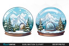 Watercolor Spring Snow Globe and Domes Fun Clipart Product Image 1