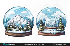 Watercolor Spring Snow Globe and Domes Fun Clipart Product Image 1