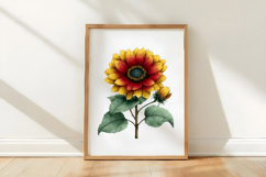 Watercolor Spring Sunflower Clipart Product Image 3