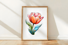 Watercolor Spring Tulip Flower Clipart Product Image 3