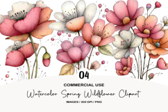 Watercolor Spring Wildflower Clipart Product Image 1