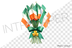 Irish national flag colored balloon bouquet bundle PNG art Product Image 1