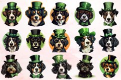 Watercolor St. Patrick&#039;s Day Dogs Clipart Bundle Product Image 2