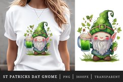 St Patricks Day Gnome &amp; Beer t-shirt sublimation designs png Product Image 2