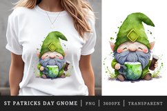 St Patricks Day Gnome &amp; Beer t-shirt sublimation designs png Product Image 5