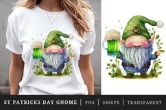 St Patricks Day Gnome &amp; Beer t-shirt sublimation designs png Product Image 3