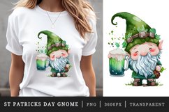 St Patricks Day Gnome &amp; Beer t-shirt sublimation designs png Product Image 6