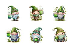 St Patricks Day Gnome &amp; Beer tumbler sublimation designs png Product Image 2