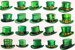 Watercolor St. Patricks Day Hats Clipart Bundle Product Image 4