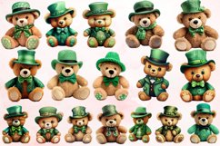 Watercolor St. Patricks Teddy Bear Clipart Bundle Product Image 2