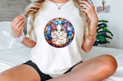 Watercolor Stained Glass Cat Clipart Bundle Product Image 3