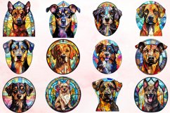 Watercolor Stained Glass Dog Clipart Bundle Product Image 2