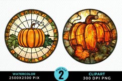 Stained Glass Pumpkins Clipart Bundle Product Image 4