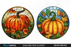 Stained Glass Pumpkin Set Clipart Product Image 1