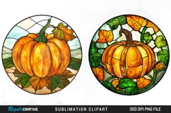 Stained Glass Pumpkin Set Clipart Product Image 1