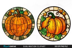 Stained Glass Pumpkin Graphic Clipart Product Image 1