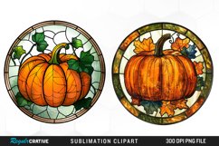 Stained Glass Pumpkin Set Clipart Product Image 1