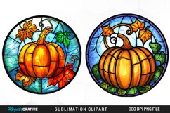 Stained Glass Pumpkin Set Clipart Product Image 1