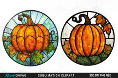 Stained Glass Pumpkin Graphic Clipart Product Image 1