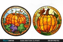 Stained Glass Pumpkin Graphic Clipart Product Image 1