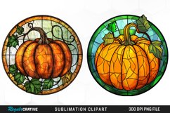 Stained Glass Pumpkin Graphic Clipart Product Image 1