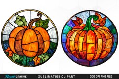 Stained Glass Pumpkin Set Clipart Product Image 1