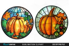 Stained Glass Pumpkin Set Clipart Product Image 1