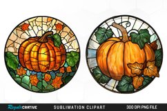 Stained Glass Pumpkin Set Clipart Product Image 1