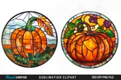 Stained Glass Pumpkin Set Clipart Product Image 1