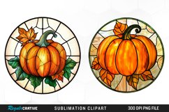 Stained Glass Pumpkin Set Clipart Product Image 1