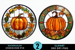 Stained Glass Pumpkins Clipart Bundle Product Image 2