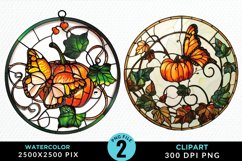Stained Glass Pumpkins Clipart Bundle Product Image 2