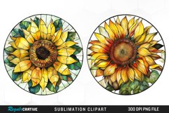 Stained Glass Sunflower Artwork Clipart Product Image 1
