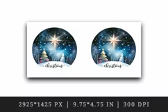 Watercolor starry night sky large sparkling Christmas star print 20 oz tumbler skinny mug wrap clipart t-shirt sublimation printable design