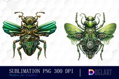 Watercolor Steampunk Insects Clipart BUndle Product Image 2