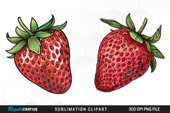 Watercolor Strawberry Artwork Clipart Product Image 1