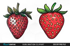 Watercolor Strawberry Artwork Clipart Product Image 1