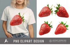 Watercolor Strawberry Clipart Product Image 1
