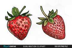 Watercolor Strawberry Artwork Clipart Product Image 1
