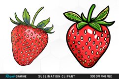 Watercolor Strawberry Artwork Clipart Product Image 1