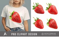 Watercolor Strawberry Clipart Product Image 1