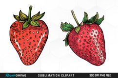 Watercolor Strawberry Artwork Clipart Product Image 1