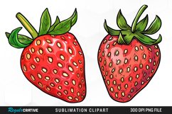 Watercolor Strawberry Artwork Clipart Product Image 1