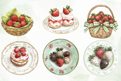 Watercolor Strawberry Clipart PNG Product Image 2