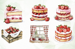 Watercolor Strawberry Clipart PNG Product Image 5