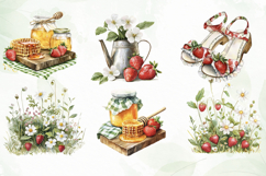 Watercolor Strawberry Clipart PNG Product Image 7